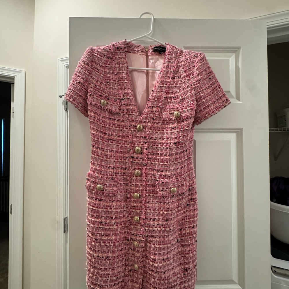 Generation Love Pink Tweed Mini Dress